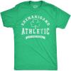 Mens Tee Shenanigans Athletic Department Funny St Patricks Day Graphic T Shirt(Heather Green – Shenanigans Athletic Dept)