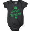 Pinch Charming Baby Bodysuit Funny St Pattys Day Parade Pinching Joke Jumper for Infants(Heather Black – Pinch Charming)