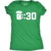 Womens Beer Thirty T Shirt Funny Drinking Saint Patricks Day Sarcastic Irish Tee(Heather Green)