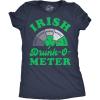 Womens Funny T Shirts Irish Drunk O Meter Sarcastic St Patricks Day Drinking Tee for Ladies