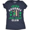 Womens Funny T Shirts Irish Goodbye Anti Social Club Sarcastic St Patricks Day Tee for Ladies