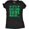 Womens Funny T Shirts Its Ireland Somewhere St Patricks Day Graphic Tee for Ladies(Heather Black – Its Ireland Somewhere)