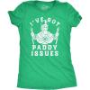 Womens Funny T Shirts Ive Got Paddy Issues St Patricks Day Sarcastic Grapahic Tee(Heather Green – Paddy Issues)