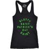 Womens Tanktop Slutty Saint Patricks Day Shirt Offensive Funny Graphic St Patty(Black)