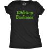 Womens Whiskey Business Funny Drinking T Shirt St Patricks Day Tee for Ladies(Heather Black – Business)