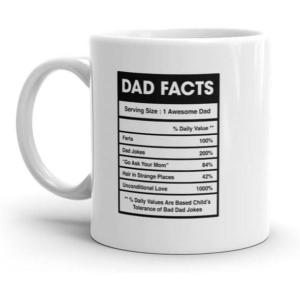 Crazy Dog T-Shirts Dad Joke Coffee Mug – Dad Nutrition Facts Cup – Gag Gift for Men Who Love Humor and Coffee