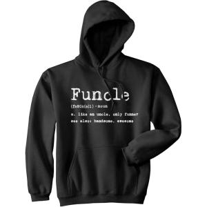 Crazy Dog T-Shirts Funcle Definition Hoodie Funny Fun Uncle Family Graphic Novelty Sweatshirt(Black)