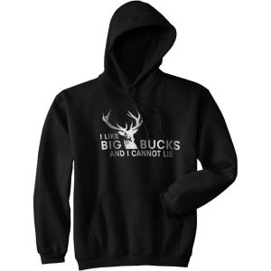 Crazy Dog T-Shirts I Like Big Bucks and I Cannot Lie Funny Sweater Deer Hunting Shirt Gift Hunter(Black)