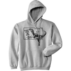 Crazy Dog T-Shirts Velociraptor Hoodie Funny Nerdy Dinosaur Science Math Graphic Sweatshirt(Heather Grey)