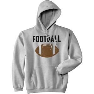 Crazy Dog T-Shirts Vintage Football Sweater Cool Sports Funny Graphic Novelty Hoodie(Light Heather Grey)