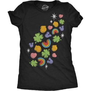 Womens Funny T Shirts Glitter Charms Sarcastic St Patricks Day Tee for Ladies