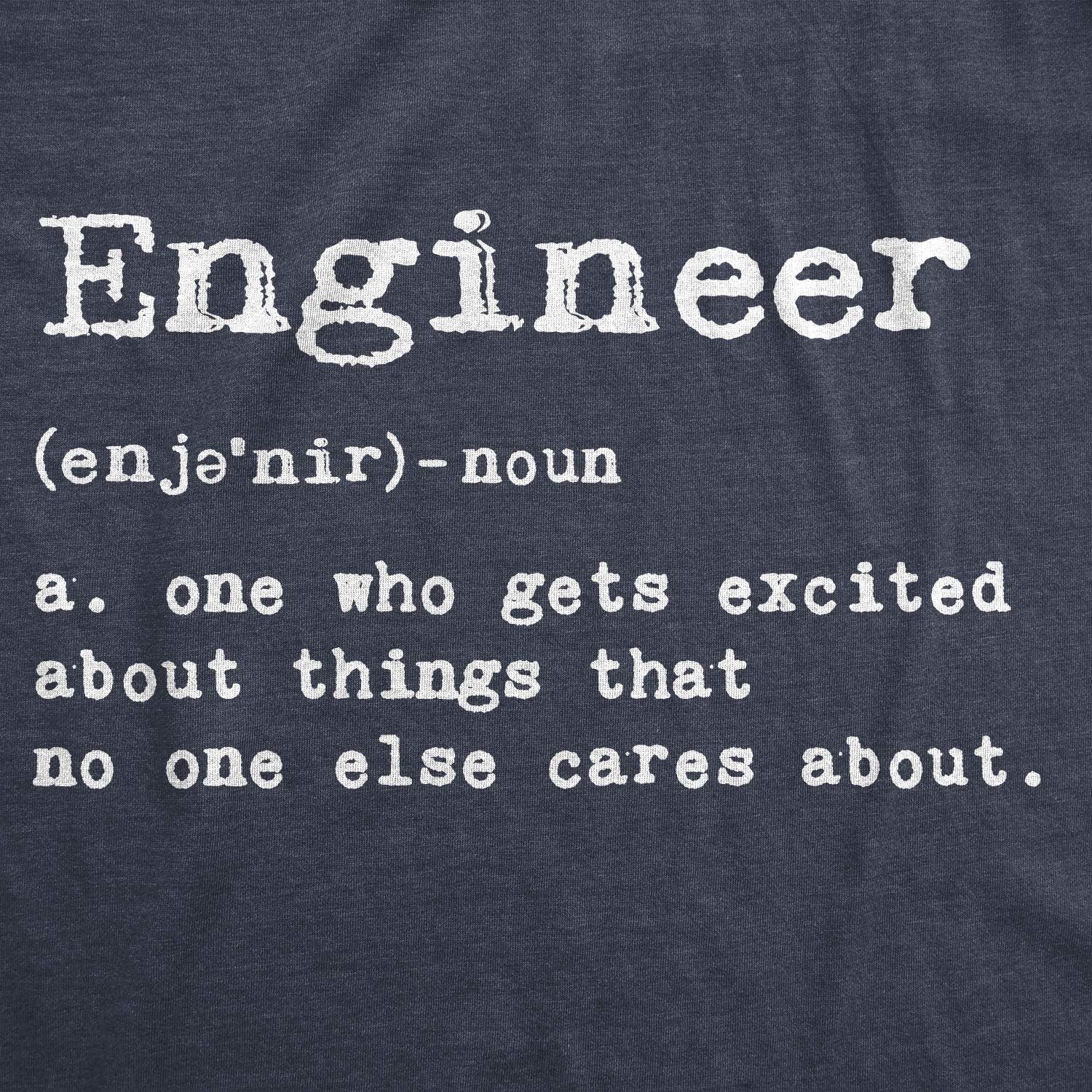 imageMens Engineer Definition Tshirt Funny Sarcastic Science TeeHeather Navy