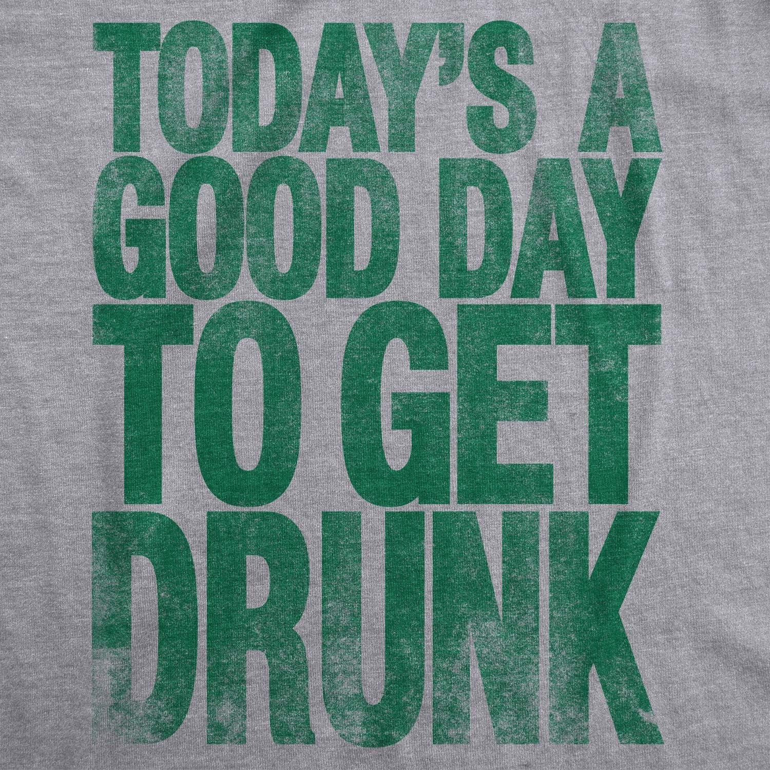 imageMens Good Day to Get Drunk Funny Drinking Beer Saint Patricks Day St T ShirtLight Heather Grey Good Day