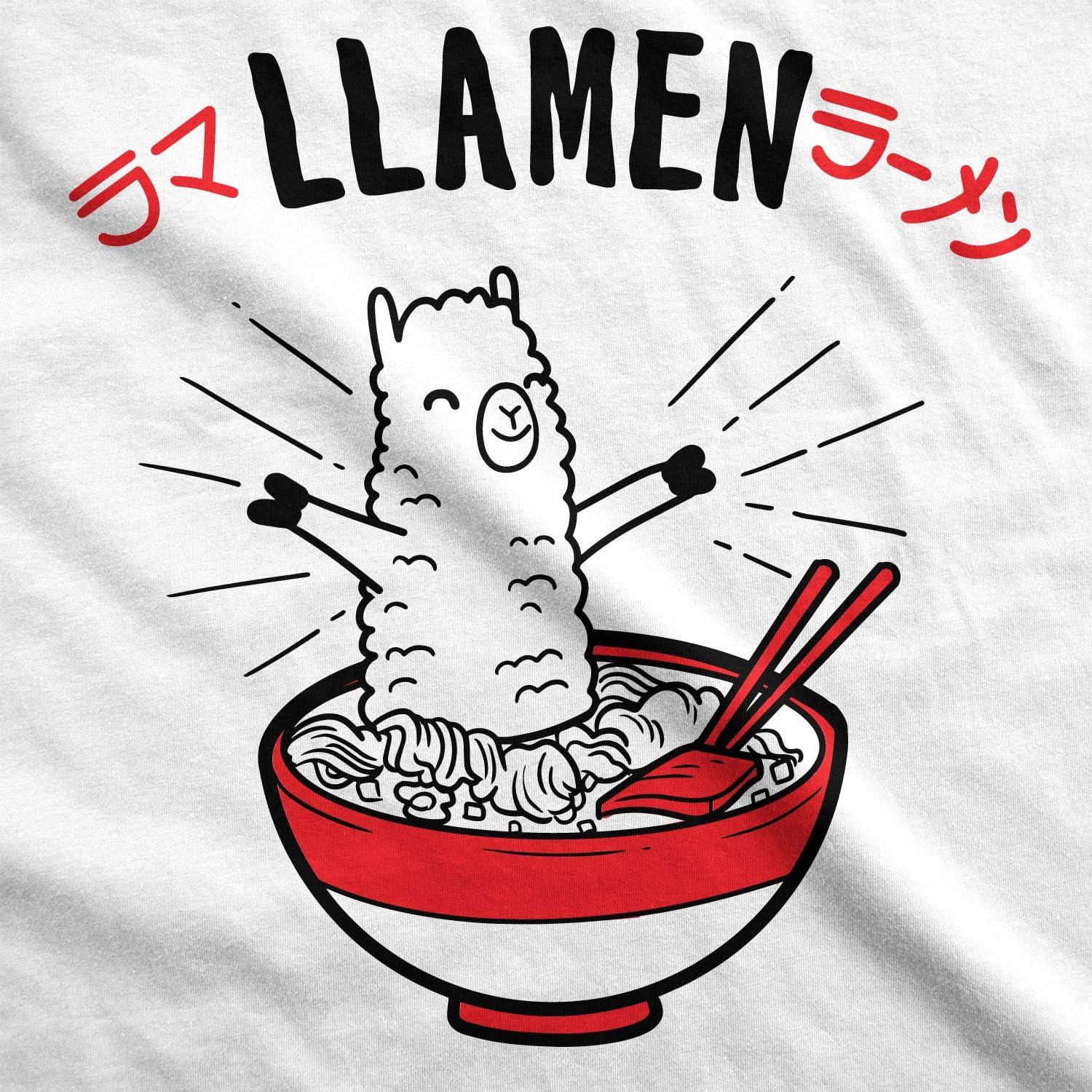 imageMens Llamen Funny Llama T Shirt Hilarious Gift for Foodie Hilarious SayingsWhite