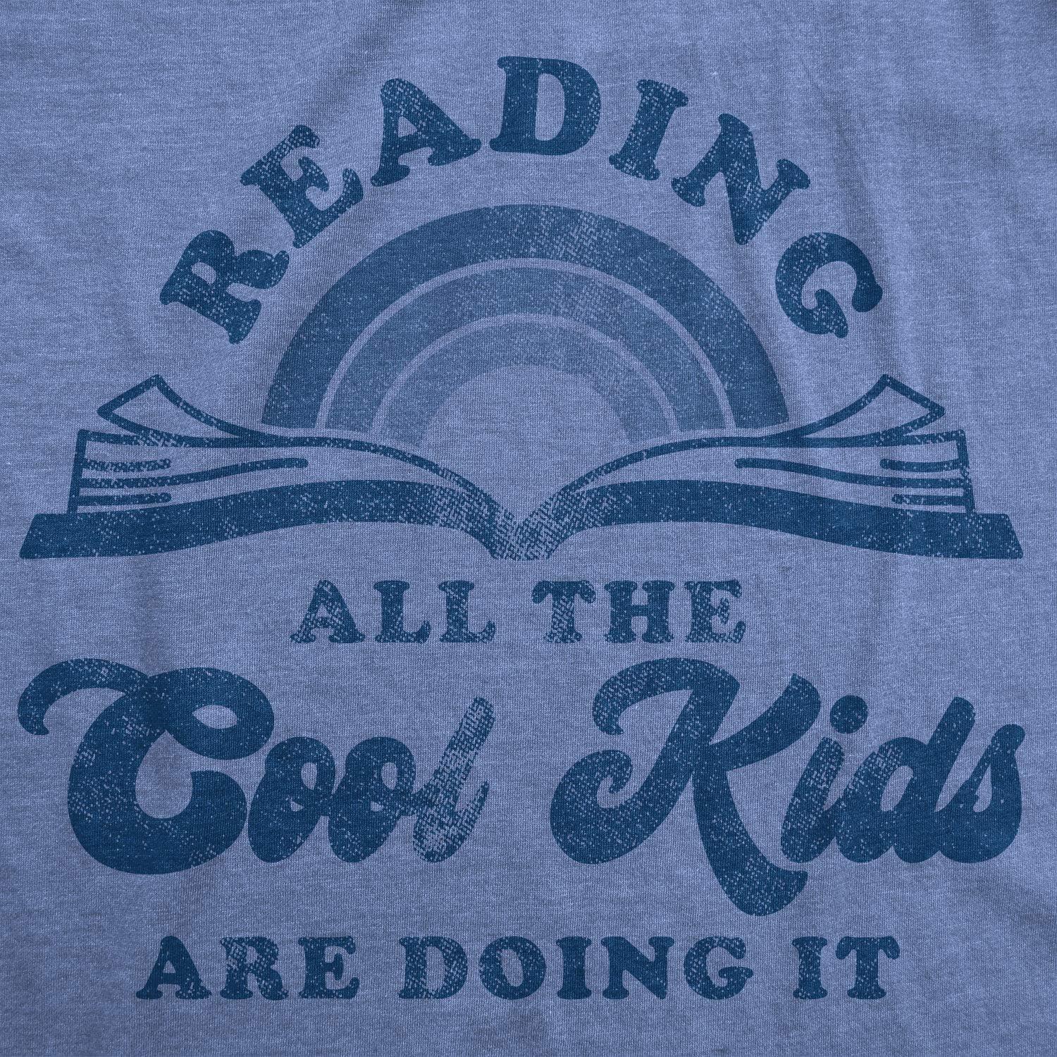 imageMens Reading All The Cool Kids are Doing It T Shirt Funny Books TeeHeather Light Blue