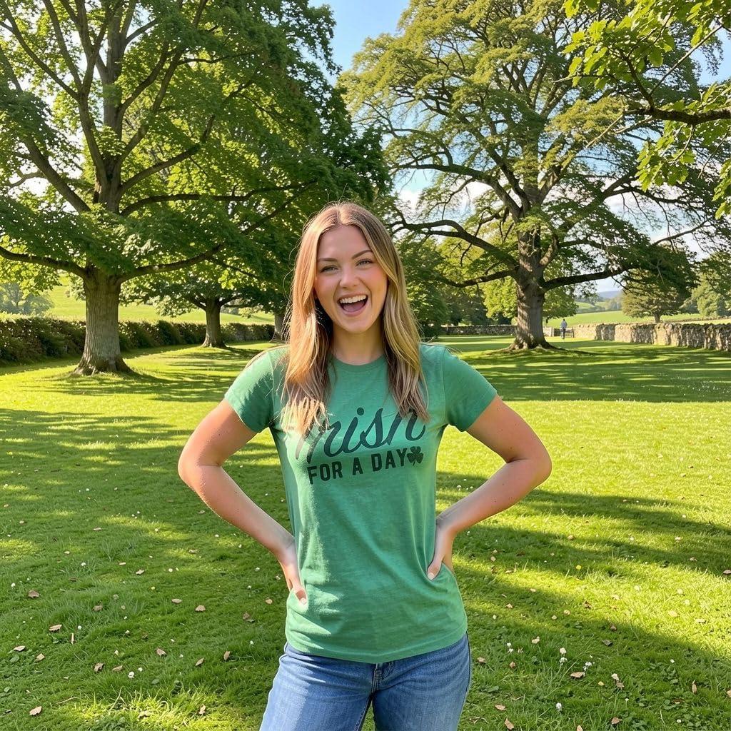 imageWomens Funny T Shirts Irish for A Day Sarcastic St Patricks Day Novelty Tee for Ladies
