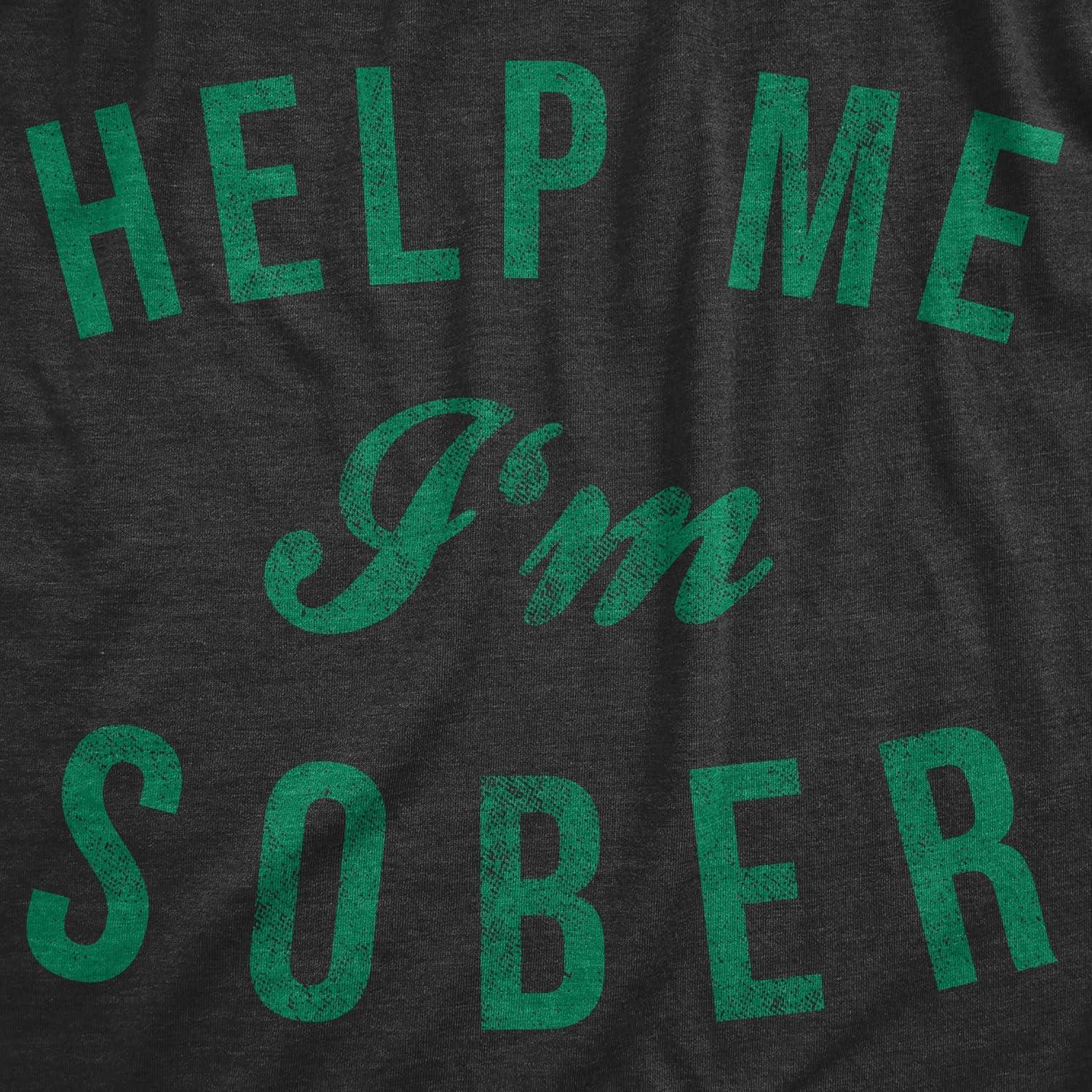 imageWomens Help Me Im Sober T Shirt Funny Sarcastic St Patricks Day Drinking PattyHeather Black