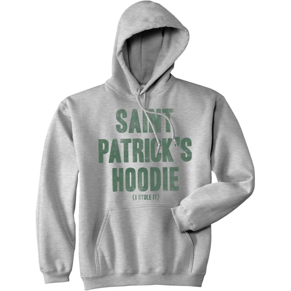 imageCrazy Dog TShirts Saint Patricks Day Hoodie Funny I Stole It Lucky Irish Hilarious St SweatshirtLight Heather Grey