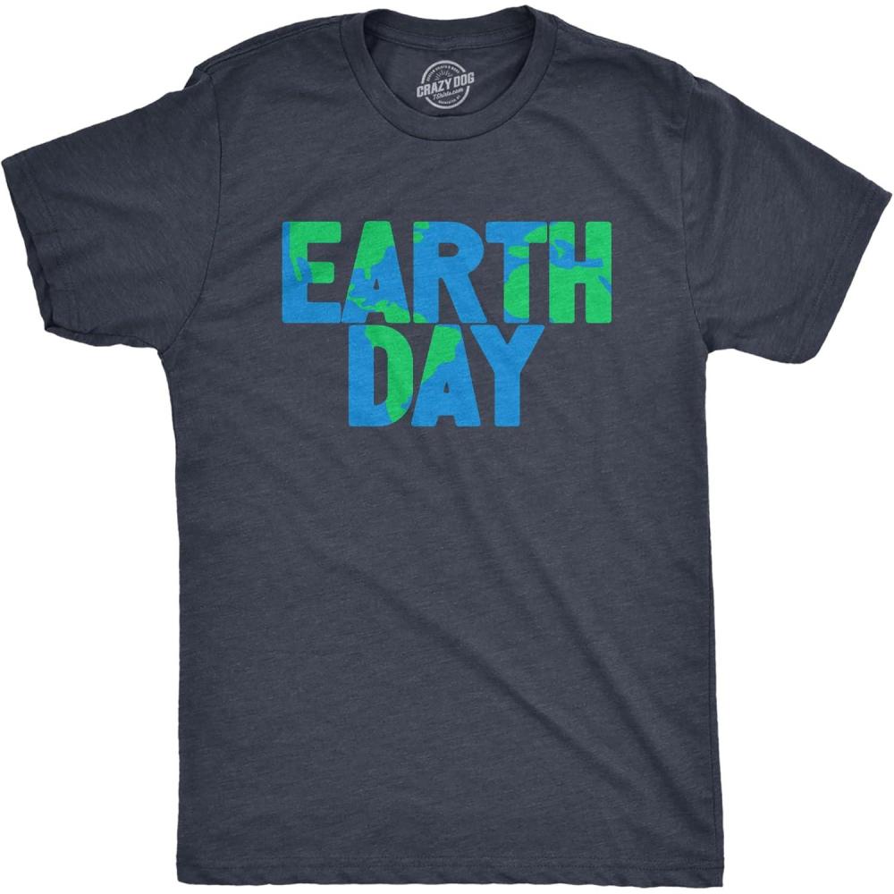 imageMens Earth Day T Shirts Funny Green Environmental Graphic Novelty Recycling Tees for GuysHeather Navy  Earth Day