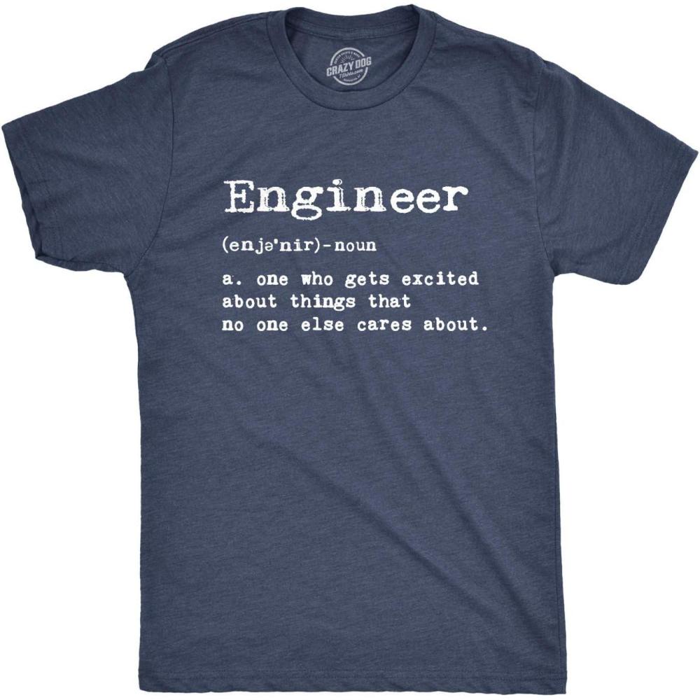 imageMens Engineer Definition Tshirt Funny Sarcastic Science TeeHeather Navy