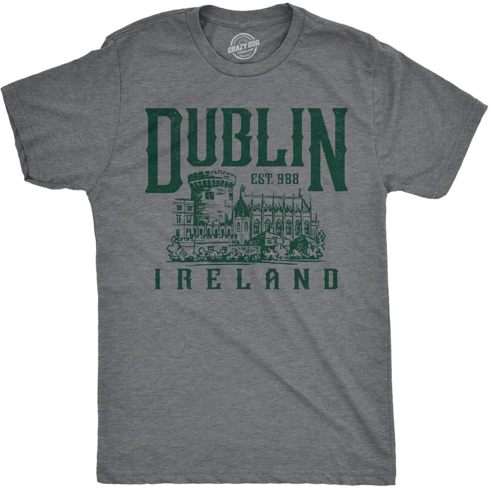 imageMens Funny T Shirts Dublin Ireland Sarcastic St Patricks Day Graphic Graphic Novelty Tee for Men