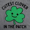 Crazy Dog T-Shirts Cutest Clover In The Patch Baby Bodysuit Funny Sarcastic St Patricks Day Jumper for Infants