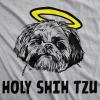 Holy Shih Tzu T Shirt Funny Dog Shitzu Shirts Hilarious Graphich Tees(Light Heather Grey)