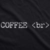 Mens Coffee Break T Shirt Funny Coding Developer Tee(Black)