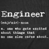Mens Engineer Definition Tshirt Funny Sarcastic Science Tee(Heather Black)