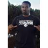Mens Fantasy Football Commish T Shirt Funny Gift for Dad Game Day Graphic Cool(Black)