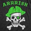 Womens Arrrish T Shirt Funny Saint Patricks Day Irish Pirate St Patty Humor Tee(Heather Black)
