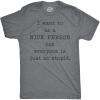 Crazy Dog T-Shirts Mens I Want to Be A Nice Person But Everyone is Just so Stupid T Shirt Sarcastic Tee(Dark Heather Grey)