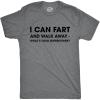 Mens I Can Fart and Walk Away Whats Your Superpower T Shirt Funny Sarcastic Tee(Dark Heather Grey)