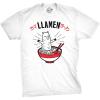 Mens Llamen Funny Llama T Shirt Hilarious Gift for Foodie Hilarious Sayings(White)