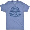 Mens Reading All The Cool Kids are Doing It T Shirt Funny Books Tee(Heather Light Blue)