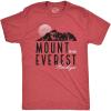 Mens Retro Mount Everest T Shirt Funny Camping Saying Vintage Mountain Graphic Novelty Tee(Heather Red)