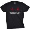 Mens You Bored Me to Death There for A Minute T Shirt Funny Flatline Tee(Black)