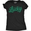 Womens Funny T Shirts A Wee Bit Lucky Sarcastic St Patricks Day Graphic Tee for Ladies