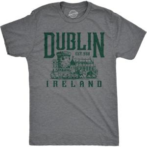 Mens Funny T Shirts Dublin Ireland Sarcastic St Patricks Day Graphic Graphic Novelty Tee for Men