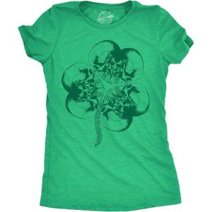 Womens Funny T Shirts Bone Shamrock Sarcastic St Patricks Day Tee for Ladies