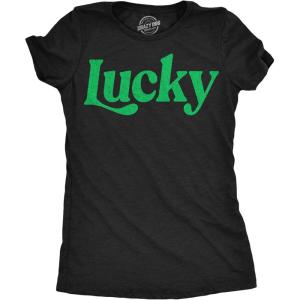 Womens Funny T Shirts Lucky Alt L Cute St Patricks Day Tee for Ladies