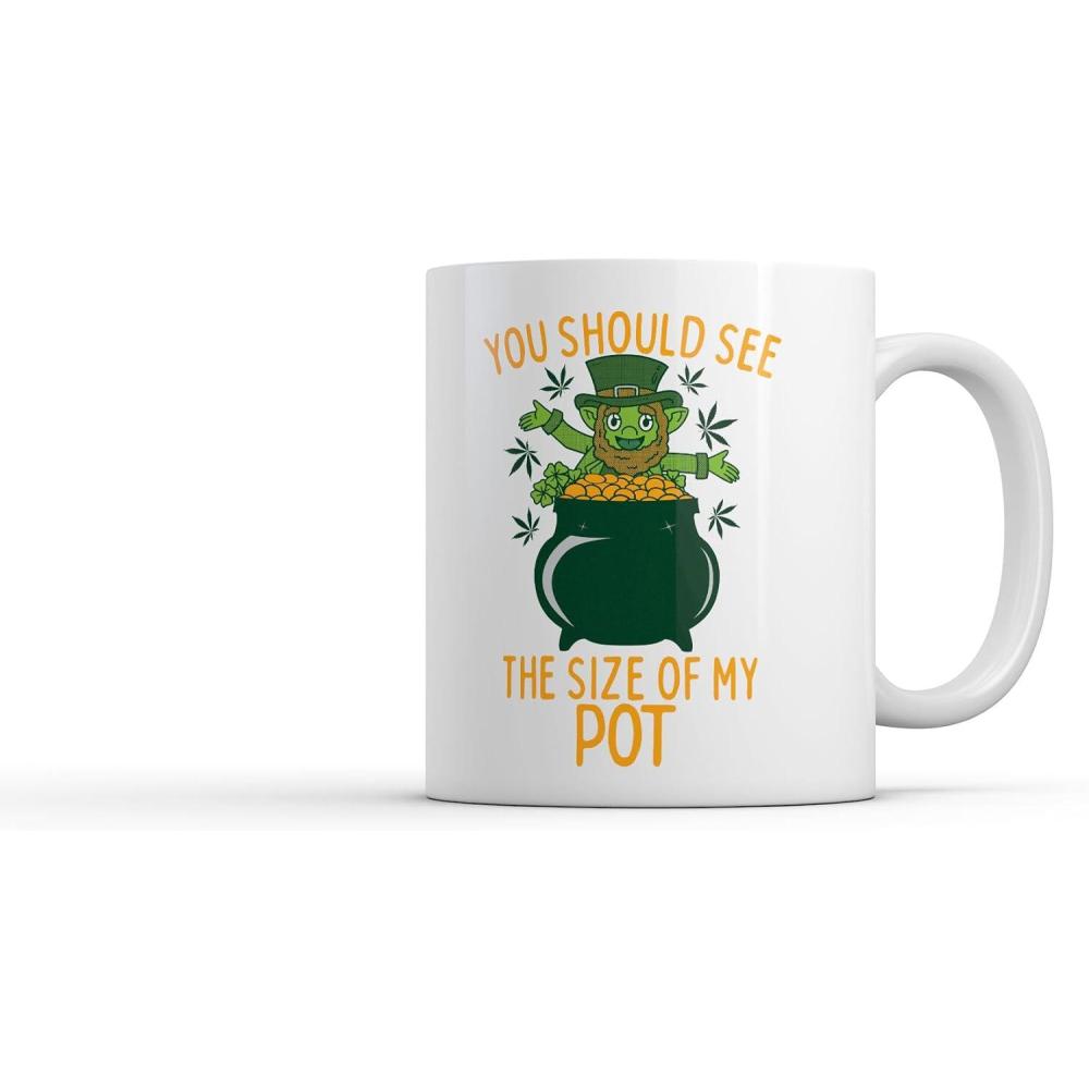 imageCrazy Dog TShirts You Should See The Size Of My Pot Mug Funny Sarcastic St Patricks Day 420 Novelty Coffee Cup 11oz Microwave Safe Insulated Drinking Cup