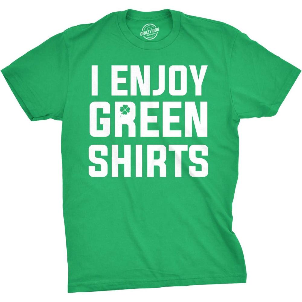 imageI Enjoy Green Shirts T Shirt Funny Tee for Saint Pattys Day Saint Patricks CoolGreen