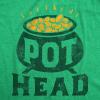 Womens Funny T Shirt Pot Head St Patricks Day Sarcastic Tee for Ladies(Heather Green – Pot Head)