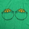 Womens Funny T Shirts Pot of Gold Boobs Sarcastic St Patricks Day Novelty Tee for Ladies