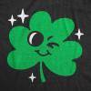 Womens Funny T Shirts Winking Clover Sarcastic St Patricks Day Tee for Ladies