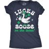 Womens Funny T Shirts Lucky Goose On The Loose Sarcastic St Patricks Day Tee for Ladies