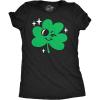 Womens Funny T Shirts Winking Clover Sarcastic St Patricks Day Tee for Ladies