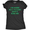 Womens I’m Irish But Please Don’t Kiss Me T Shirt Funny St Patricks Day Party Novelty Tee(Heather Black)