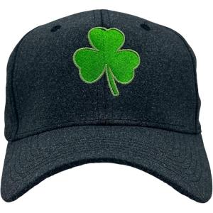 Funny St Patricks Day Hats Hilarous Novelty Graphic Caps(Black – Clover)